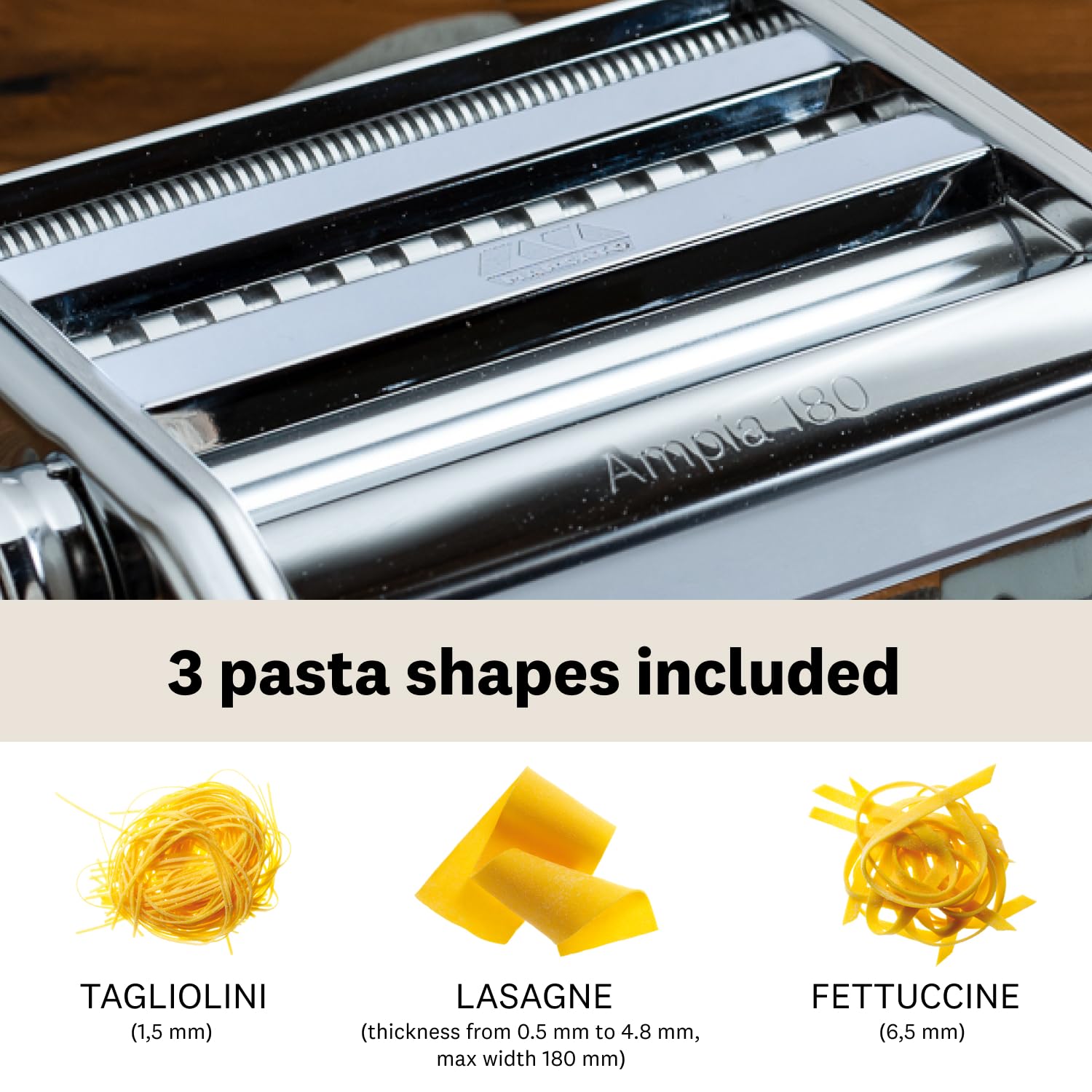 Amazon.com: MARCATO Made in Italy Ampia 180 Classic Manual Pasta